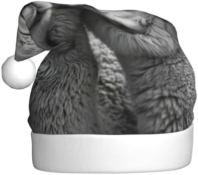 I Love Alpacas Plush Santa Hat for Adults