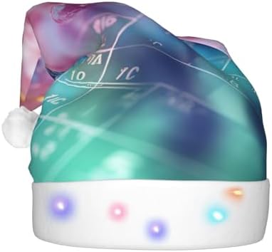 Chemical Periodic Table LED Santa Hat for Adults Christmas Party