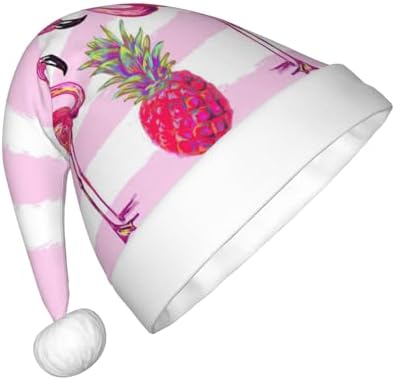 Summer Tropical Flamingo and Pineapple Santa Hat for Christmas