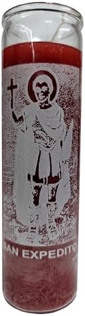 Generic San Expedito Red Pillar Candle 8 Inches Tall