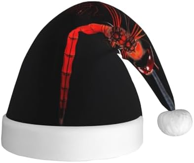 QINZHENG Abstract Red Dragonfly Santa Hat