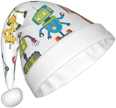 QinZheng Cute Cartoon Robots Santa Hat