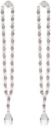 SUQ I OME Magnetic Crystal Beaded Curtain Tieback Gray