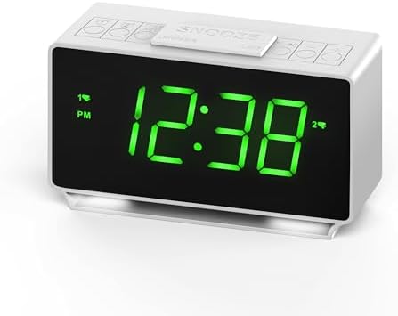iTOMA Dual Alarm Clock with Snooze and Night Light