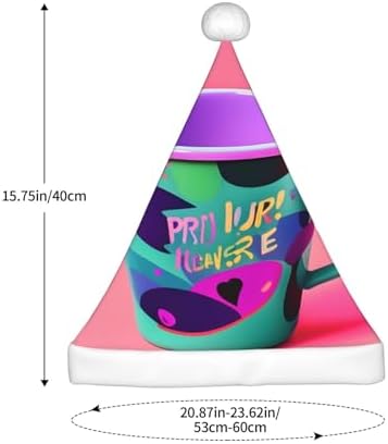 QINZHENG 90s Cup Design Santa Hat for Women