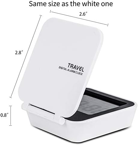 Compact Digital Travel Alarm Clock with Night Light and Folding Design