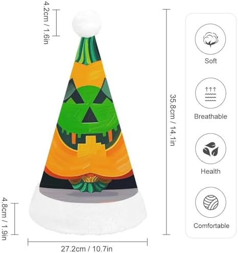 Santa Hat Hidden Demons Christmas Hat for Adults