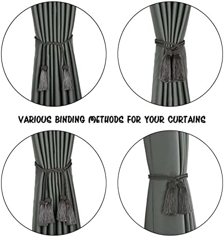 BEL AVENIR 2 Pack Curtain Tiebacks with Tassels