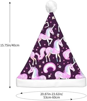 Unicorns Pink Christmas Hat with LED Lights