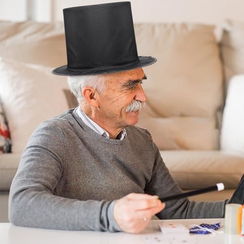 CLISPEED Black Collapsible Top Hat for Men