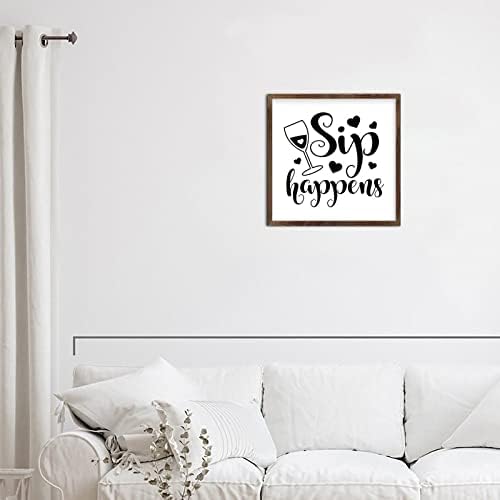 Ditooms Framed Wood Sign Plaque 7x7 Inch