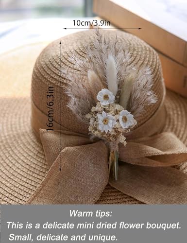 Xins Convey Mini Dried Flower Bouquet Set of 6 Brown