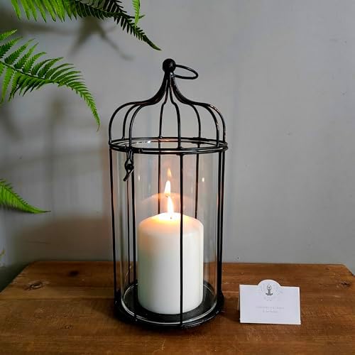 Hosley Set of 2 Clear Glass Hurricane Candle Holders