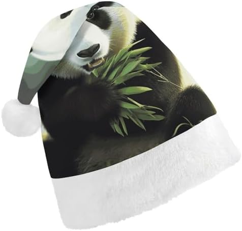Santa Hat Panda Christmas Hat for Adults