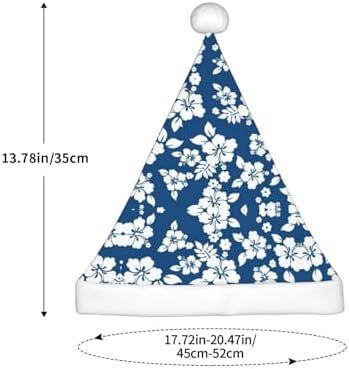 Hawaii Flower Print Santa Hat Christmas Party Headwear