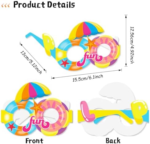 16 Pack Tropical Beach Party Sunglasses Frame