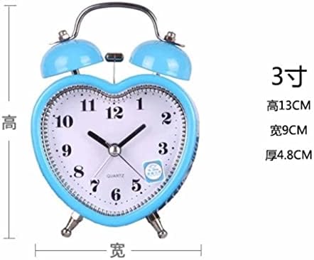 MaGiLL Square Heart-Shaped Alarm Clock with Night Light