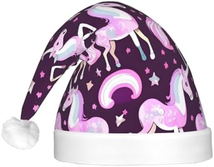Unicorns Pink Christmas Hat with LED Lights