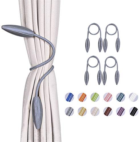 NICEEC 4 Pack Crystal Curtain Holdbacks No Drill Installation