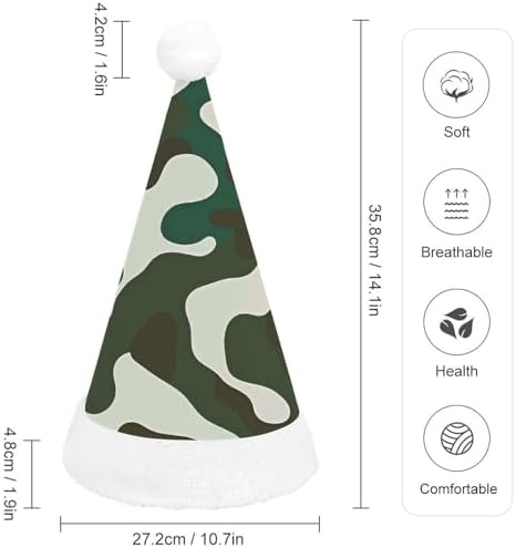 Santa Hat Green Christmas Party Headwear for Adults