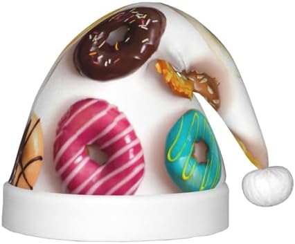 Different Flavors Doughnuts Christmas Santa Hat Small Size