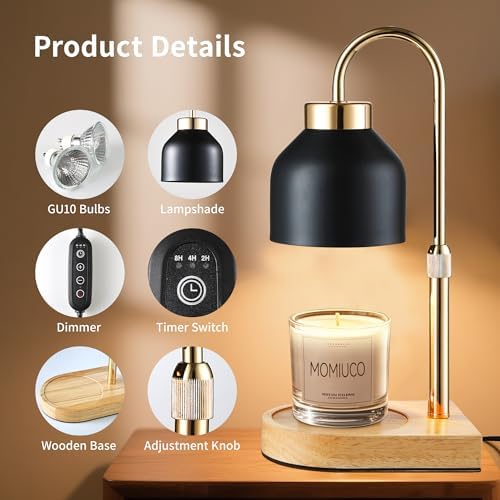 MOMIUCO Candle Warmer Lamp with Timer Dimmer