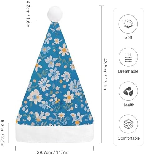 NWGHM Blue Floral Christmas Party Hat Headwear