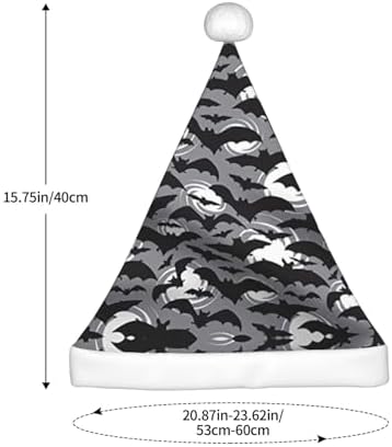 Halloween Bats Grey Santa Hat for Christmas Party Favors