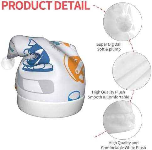 QINZHENG LED Light Up Santa Hat for Adults Christmas Party