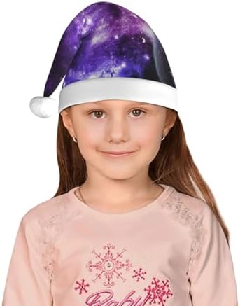 Galaxy Sky Print Christmas Santa Hat Small Size 1