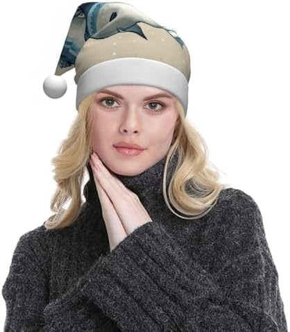 QINZHENG Bluefish Design Santa Hat for Women