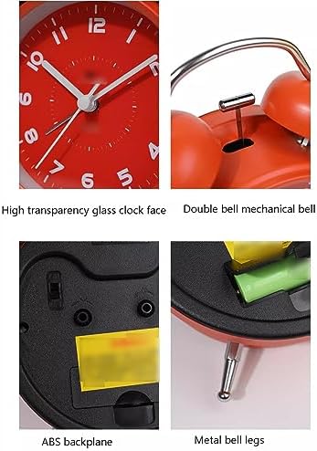 Super Loud Alarm Clock with Night Light and Double Bell