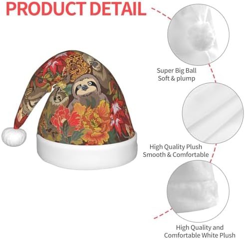 Funny Sloths Christmas Santa Hat Small Size Party Gift
