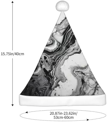 Qin Zheng Marble Texture Print Santa Hat for Women