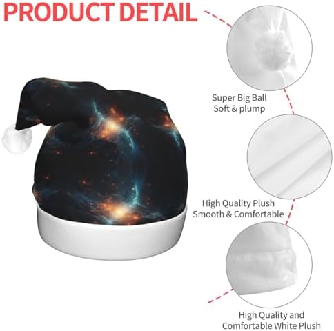 Fun Easter Rabbit Print Christmas Santa Hat Plush Light Up for Adults