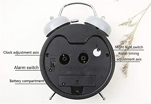 Metal Silent Alarm Clock with Night Light