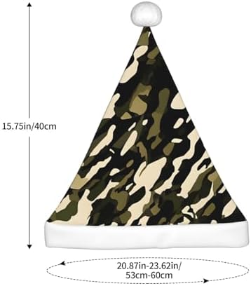 Camouflage Santa Plush Christmas Hat for Adults