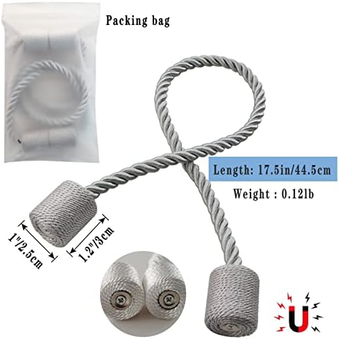 Magnetic Curtain Tiebacks 4 Pack Modern Decorative Holders
