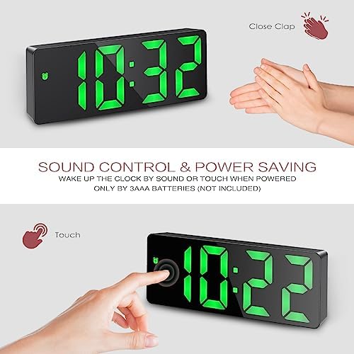LOFICOPER 65 Inch LED Alarm Clock with Snooze and Brightness Control