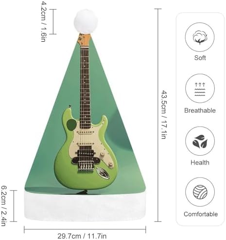 Santa Hat Music Green Christmas Guitar Party Hat