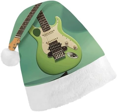 Santa Hat Music Green Christmas Guitar Party Hat