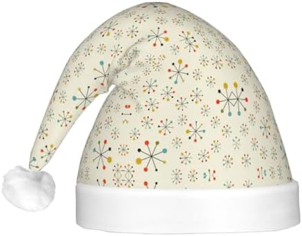 Retro Modern Christmas Santa Hat Plush Light Up Funny Adult Headwear