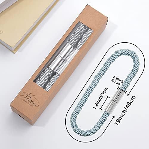 NICEEC 4 Pack Magnetic Curtain Tiebacks Modern Simple Style