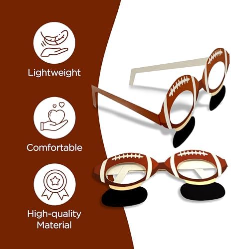 4Es Novelty Football Paper Glasses 36 Pack