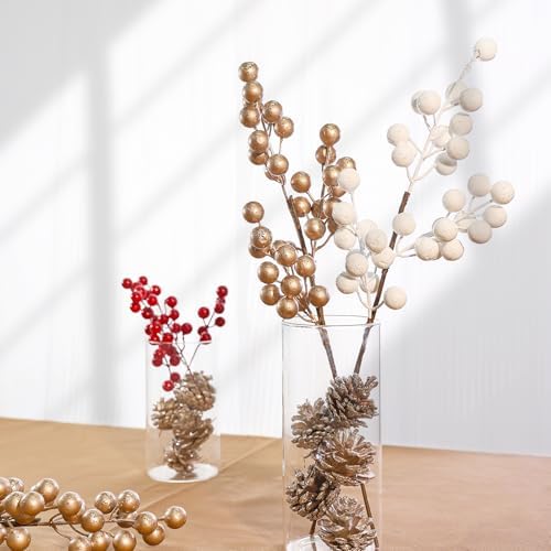 6 Pack Clear Glass Cylinder Vase for Table Centerpieces