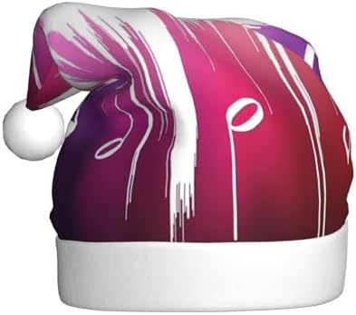 QINZHENG Personalized Santa Hat with Music Notes Design