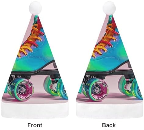 Colorful Santa Hat Roller Skates Christmas Party Headwear