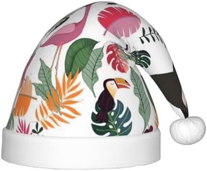 Pink Tropical Sloth Christmas Santa Hat Small