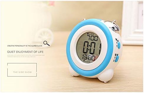 SweetMmj Mechanical Double Bell Alarm Clock with 4-in-1 Display