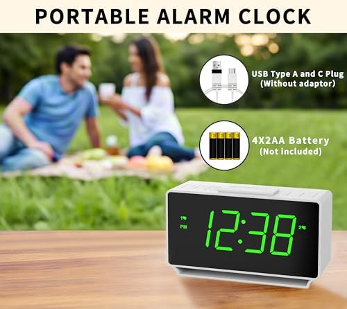 iTOMA Dual Alarm Clock with Snooze and Night Light